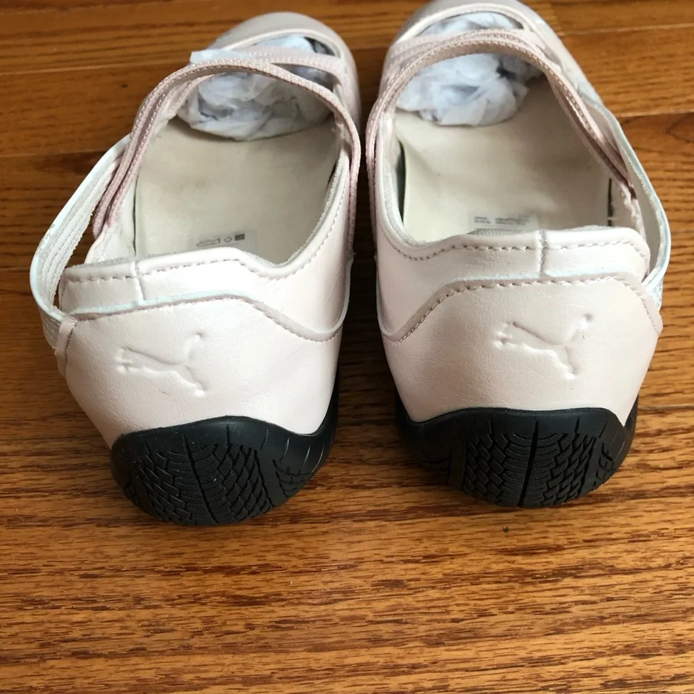 Puma Speedcat Metallic Pink White Ballet-Style Slip-On Sneakers Women’s Size 8.5